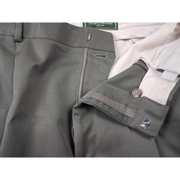Eddie Bauer Men’s Stretch Waist Dress Pants 36x26 Wool Forest Green - Picture 4 of 13